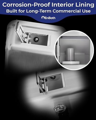 Commercial Soap Dispenser Wall Mount (37oz), Heavy Duty, Stainless Steel Manual Soap Dispenser with Corrosion Proof Lining and Anti-Leak, Patent-Pending Pump Design for Industrial or Home Bathroom - size: 1-Pack