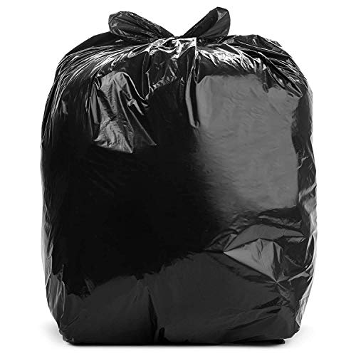 Aluf Plastics T-Tough Roll Pack Low Density Repro Blend Star Seal Coreless Rolls Bag, 7-10 Gallon Capacity, 23" Length x 24" Width, H Strength, Black (Pack of 500) - color: Black, style: 7-10 Gal, 0.8 Mil, 500 Count