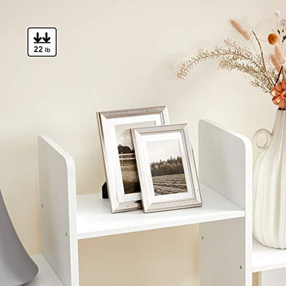 VASAGLE Bookshelf with 13 Storage Shelves, 9.8 x 33.9 x 55.1 Inches - color: White, style: 5-Tier (33.9"W)