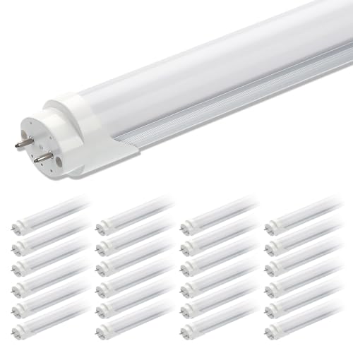 24 Pack T8 LED Bulbs 4 Foot, 18W 2400LM, 6000K, Ballast Bypass