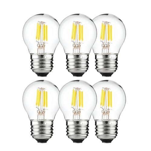 Sunlite LED G16 Filament Globe Light Bulb, 3 Watts (25W Equivalent), 250 Lumens, Dimmable, Medium E26 Base, Short Bulbs for Bedroom, Kitchen, 2700K Soft White, 6 Count - color: 2700k Soft White, size: 6 Count