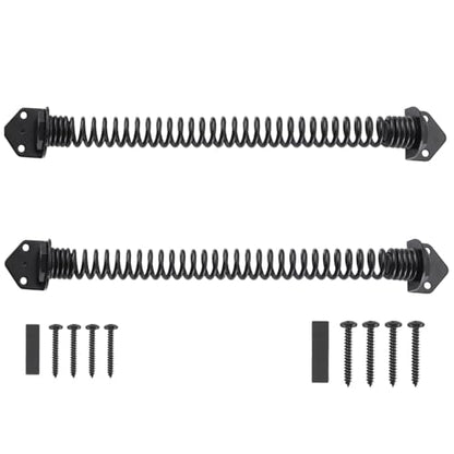 14 Inch Gate Spring, Adjustable Self Closing Gate Closer, Black, 2 Pack - size: 14 Inch