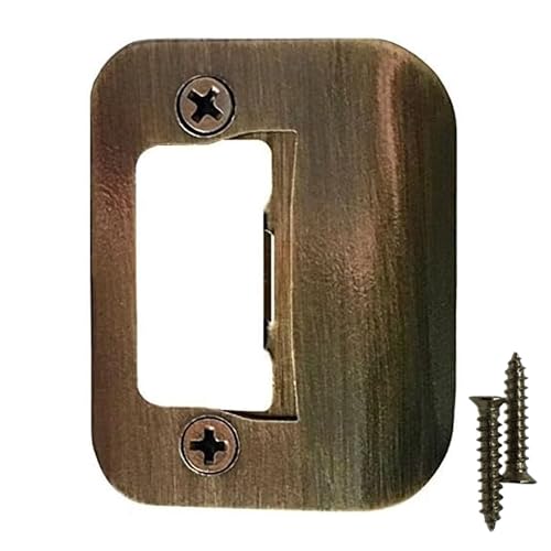 Gator Door Strike Plate 2-1/4" Latch Restorer, 1-Pack - color: Antique Brass