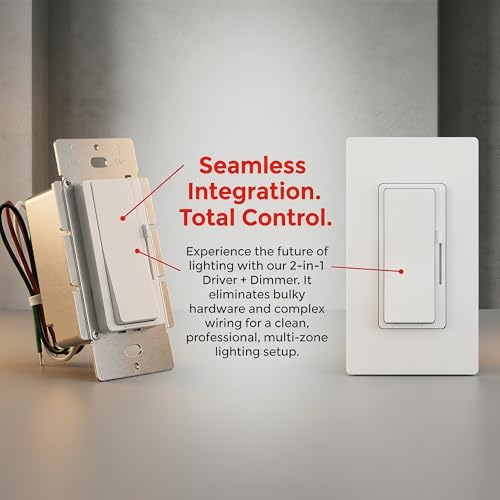 2-in-1 LED Dimmer Switch 24V 60W Dimmable LED Driver AC 120V to DC 24V