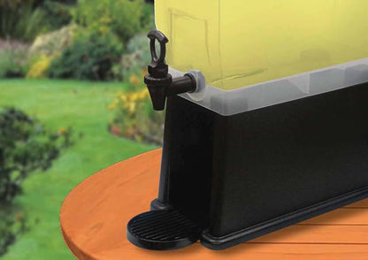 Winco 3 Gallon Slim Plastic Beverage Dispenser with Base