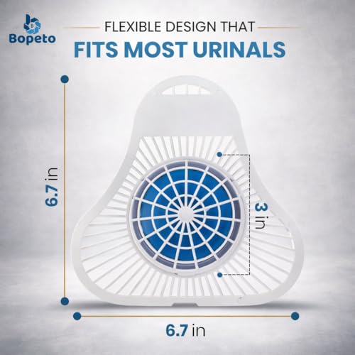 PREMIUM Urinal Screen Deodorizer-12 Pack, LONG-LASTING (Up to 30 DAYS/3000 FLUSHES), ANTI SPLASH & ODOR CONTROL, Urinal Cakes for Men Bathroom, Ocean Breeze Scent, with Gloves & Tongs