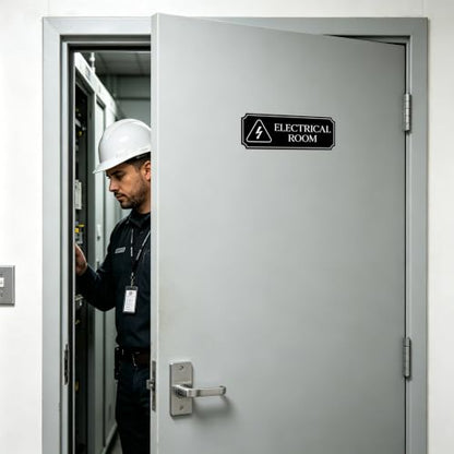 Electrical Room Door Sign for Business,Self-Adhesive Durable Modern - color: ELECTRICAL ROOM 639