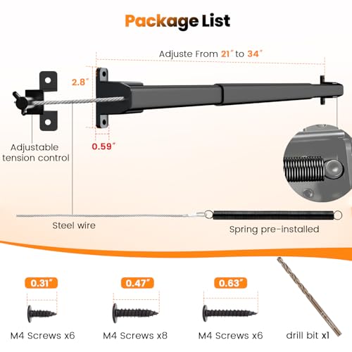 2-in-1 Aluminum RV Screen Door Handle Grab Bar with Auto Closer