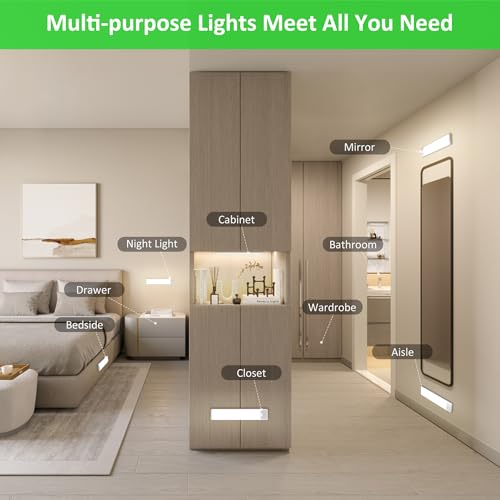Motion Sensor Under Cabinet Lights, 2-Pack, Neutral White, 8 inch - color: Neutral White, size: 8 inch