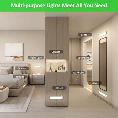Motion Sensor Under Cabinet Lights, 2-Pack, Neutral White, 8 inch - color: Neutral White, size: 8 inch