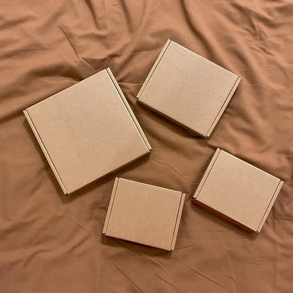 7x7x1 inch Small Shipping Boxes 50 Pack, Brown Corrugated Cardboard Mailers - size: 7x7x1 inch