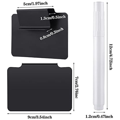 34 Pcs Plastic Basket Bin Label Clip Reusable Chalkboard Removable Clip on