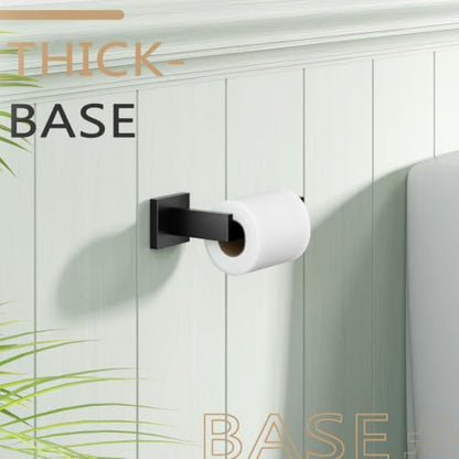 KOKOSIRI Black Toilet Paper Holders Bathroom Toilet Paper Roll Holder SUS304 Stainless Steel Contemporary Wall Mounted, 2 Pack, B2003BK-P2 - color: Matte Black, size: Without Shelf(2 Pack)