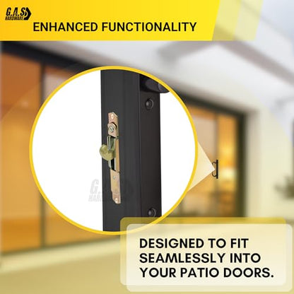 Sliding Patio Glass Door Mortise Lock, 45 Degree Keyway, 3-11/16" Screw Holes - Steel Lock for Sliding Door Handle Replacement Hardware - Fix and Repair Locking Mechanism Latch - size: Small Mortise Lock
