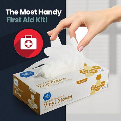 MED PRIDE Vinyl Exam Medical Gloves,Powder & Latex-Free,X-Large,100-Count - size: X-Large (Pack of 100)