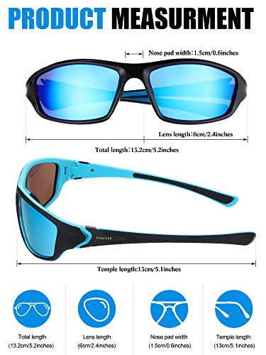 Frienda 6 Pack Polarized Sport Sunglasses for Men Outdoor - color: Cute Colors