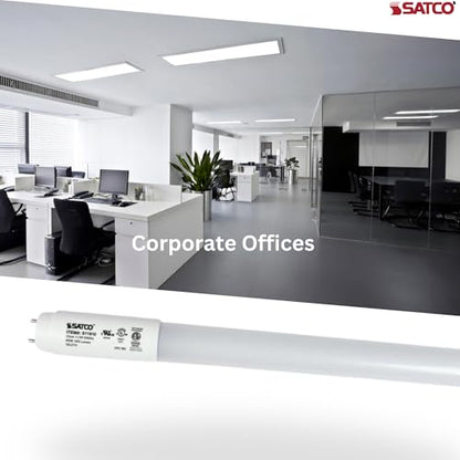 Satco S11914 18.5 Watt, T8 LED; 3000K; Medium Bi Pin Base; 50000 Average Rated Hours; 120-277 Volts; Type B; Ballast Bypass; Double Ended Wiring, 25-Bulbs
