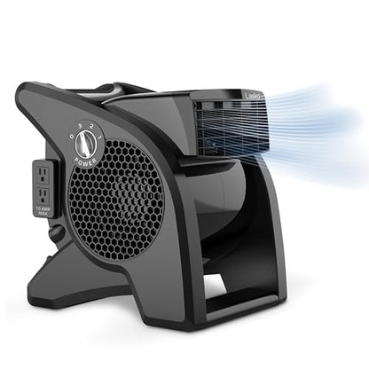 Lasko High Velocity Portable Pivoting Blower Fan - 15" - U15617 - Black