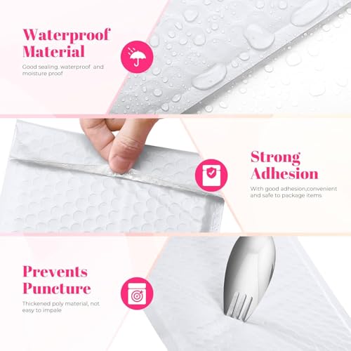 METRONIC Bubble Mailers 10x13" Padded Envelopes White 500Pack Waterproof - color: White, size: 10x13" 500PC