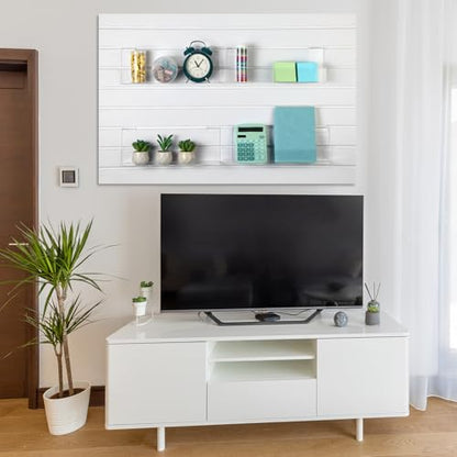 Briwooody Slatwall Shelf Acrylic Shelves, 15" Wide 3" Deep, Clear, 4 Pack - color: Clear, size: 15" Wide 3" Deep