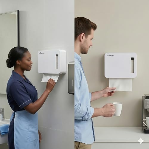 Commercial Paper Towel Dispenser, Wall Mount, 200 Sheets, White