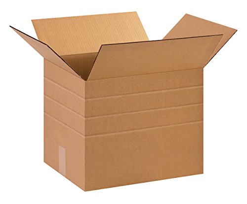 Box USA Mult-Depth Shipping Boxes 15"L x 12"W x 12"H 25-Pack - Corrugated Cardboard Box for Moving, Mailing, Packing, Packaging and Storage