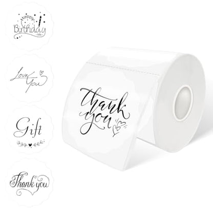 3 Inch Round Thermal Labels,Clear Flower Thermal Sticker Labels for Small Business, Logo Design, Baking,200 Sheets/1 Roll(Transparent) - color: Transparent, size: 3 inch