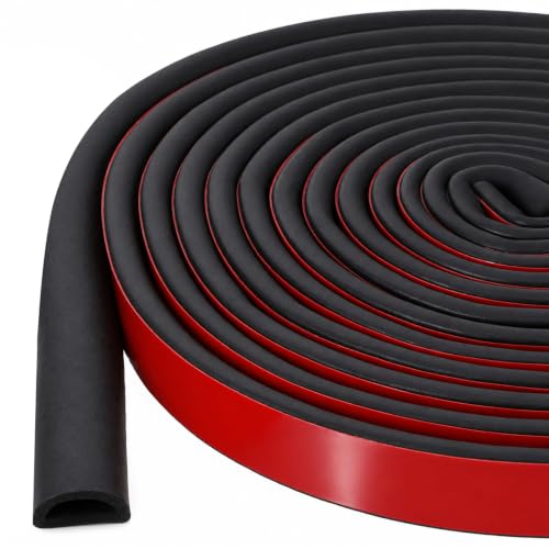 26FT Weather Stripping Door Seal EPDM Foam Rubber SealStrip D-Shape