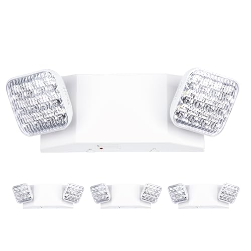 GRUENLICH LED Emergency Light for Business, Battery Backup, 4 Pack - size: 4-Pack