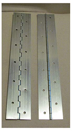 A Pair 2 Aluminum Piano Hinge 1"x1"x12" 20 Gauge Made in USA