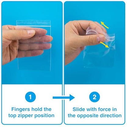 400pcs Plastic Bags, 3 x 4 inch 2 mil Jewelry Bags, Clear Small Zip Bag, Resealable Zip Bag for Small Business, Storage, Candy (Pack of 2) - size: 3x4 Inch (Pack of 800)