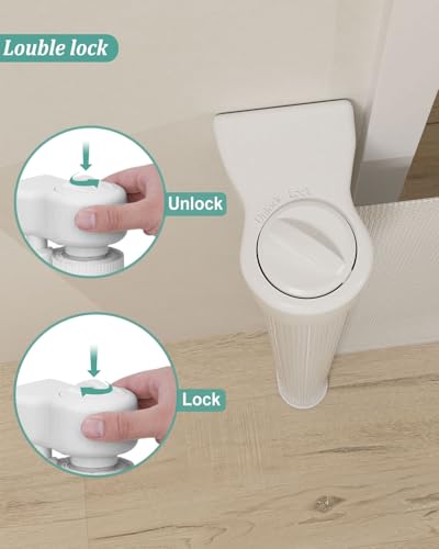 Miumoon 59 inch Reinforced Retractable Baby Gates 34 inch Tall - color: White, size: 34" Tall x 59" Wide