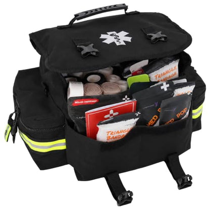 Lightning X Small Medic First Responder EMT Trauma Bag Stocked First Aid Trauma Fill Kit A Stealth Black - color: Stealth Black