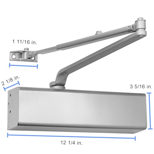 Lawrence Heavy Duty Door Closer Commercial Grade 1 - color: Aluminum (AL)