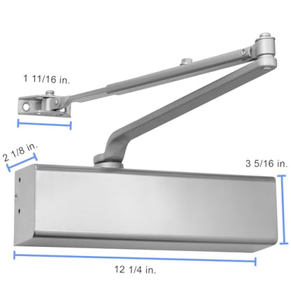 Lawrence Heavy Duty Door Closer Commercial Grade 1 - color: Aluminum (AL)