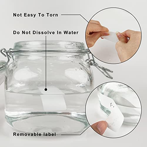 Removable Freezer Labels, Date Label 1x2 Inch Food Storage Stickers, Waterproof Oil Resistant Easy Clean Leaves no Residue 300 Total Per Roll (Pack of 2) - color: White, size: 1×2 inch (Pack of 2)