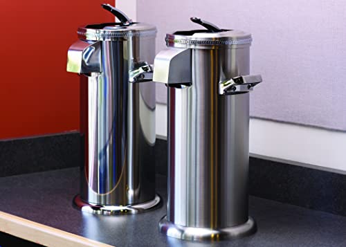Service Ideas Airpot Coverup, 7X16, Stainless Steel, Adjustable, Polished