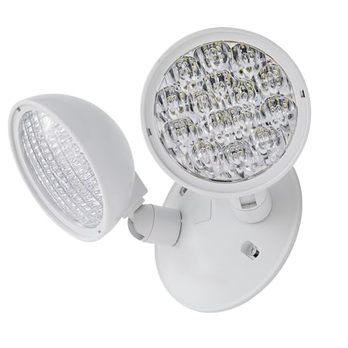 GZRUIYANG Emergency Remote Head Lighting, Double Round Head Emergency Light, UL Listed, Multi Voltage 3.6 to 24 Volt Input, 2 * 3 Watts, 180 Lumen, No Battery Inside - size: Remote Double Head, Round