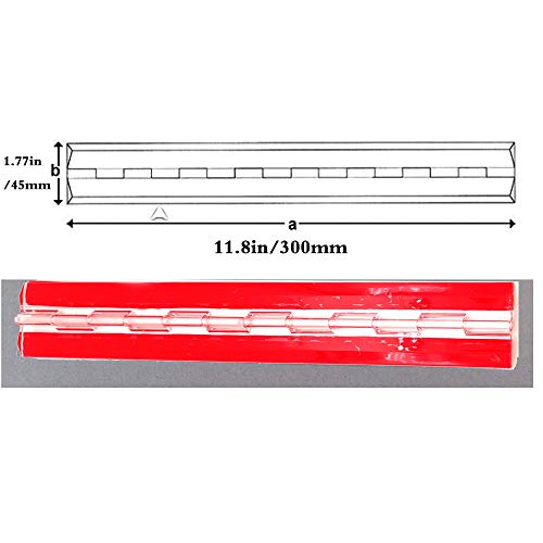 Transparent Acrylic Piano Hinge 12 inch - color: 2PCS