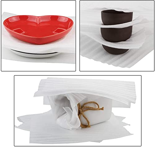 12”x12” Foam Wrap Sheets for Packing Moving Supplies, Cushion Foam Wrap Packing Foam for Dishes, China, Glassware 50 Pack - color: white-1