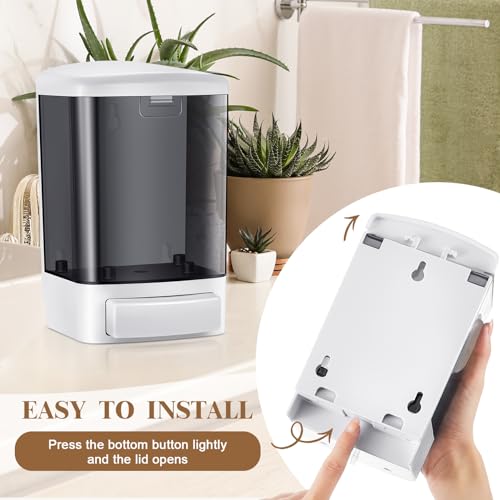 Hushee 1 Pcs Wall Mounted Soap Dispenser,33.8 Oz 1000 Ml,Black - color: Black, size: 33.8 oz 1000 ml