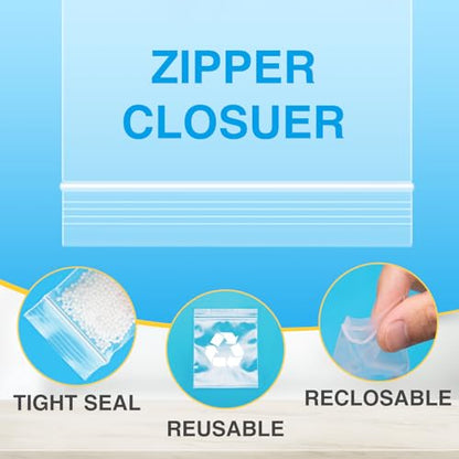 360Pcs 1.5x1.5in Small Plastic Zip Bags, Clear, 2 Mil - size: 1.5x1.5 Inch (Pack of 360)