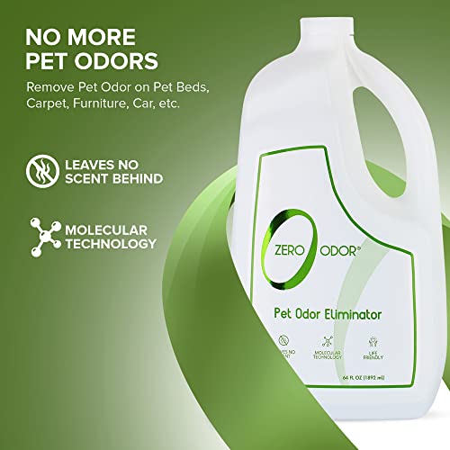 Zero Odor Pet Odor Eliminator Refill for Dog & Cat Urine, Carpet Deodorizer - size: 64 Fl Oz (Pack of 1)