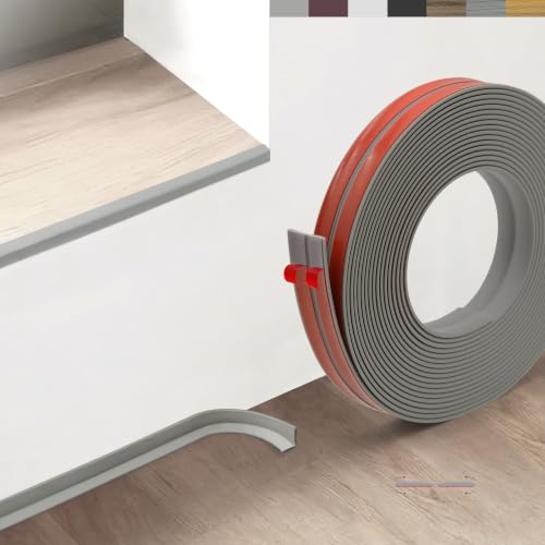 Flexible Wall Corner Protector, Peel and Stick Corner Trim Molding - color: Gray, size: 0.8 in x 20ft