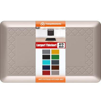 4/5 Inch Thicker Kitchen Mats Anti Fatigue Comfort Mat Standing Desk Rugs - color: Khaki, size: 28"L x 17"W x 0.8"Th