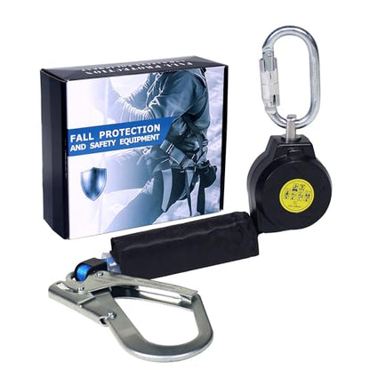 6FT Self Retracting Lifeline Fall Protection Retractable Lanyard, Fall Arrest Safety Yoyo for Construction Industrial - OSHA/ANSI Compliant (Large Hook) - color: Large Hook, size: 6FT