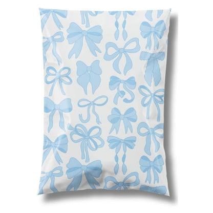 Pretty Package Store Poly Mailers 6x9, Blue Bows, 100 Pack - color: Blue Bows, size: 6x9