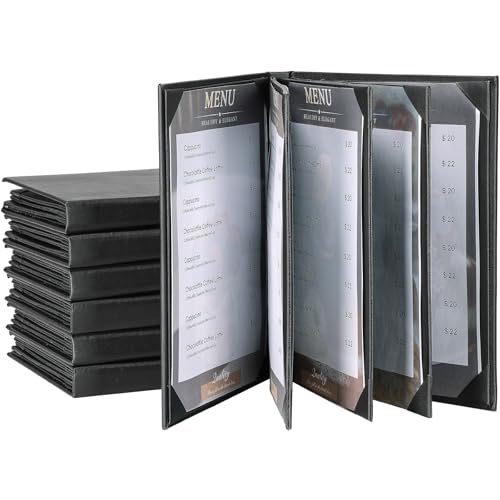 6 Pack 8 View Menu Holder Menu Covers 8.5" x 11" - size: 8 View