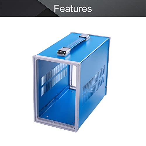 Fielect 10.71" x 5.43" x 8.39" Dustproof Electronic Junction Box Enclosure Project Box for Electronic Projects Metal Blue - size: 10.71" x 5.43" x 8.39"