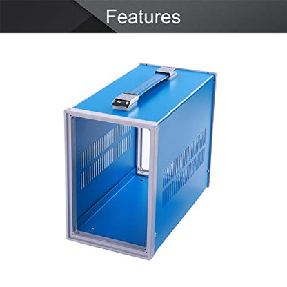Fielect 10.71" x 5.43" x 8.39" Dustproof Electronic Junction Box Enclosure Project Box for Electronic Projects Metal Blue - size: 10.71" x 5.43" x 8.39"